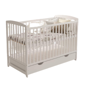 Cuna de Madera para niños, Clásico, Blanco