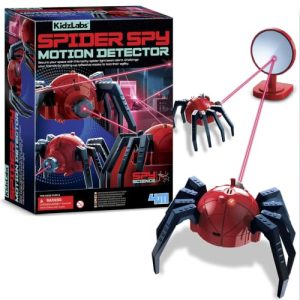 4M KidzLabs – Araña espía, Kit científico con Detector de Movimiento, Juego Educativo con Rayos Luminosos y Luces LED, a Partir de 8 años