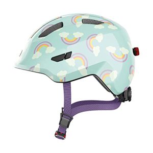 ABUS Casco infantil Smiley 3.0 LED – casco de bicicleta para niños pequeños con ajuste bajo – diseños adaptados a los niños – espacio para coleta – unisex