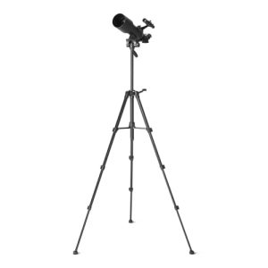 Amazon Basics Telescopio, Apertura de 70mm y Montura AZ de 400mm, portátil con trípode, Soporte para teléfono, Bolsa, Negro