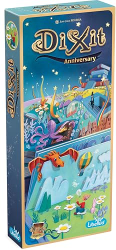 Asmodee Dixit Anniversary Expansión, Juego de Imaginación y Creatividad Varias Veces Premiado, A Partir de 8 Años, De 3 a 8 Jugadores, 30 Minutos por Partida, Multilenguaje (Incluye Español)