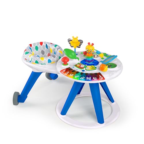 Baby Einstein, Centro y Mesa de Actividades Around We Grow, Andador Evolutivo, Estación de Juguetes Extraíble, Multilingüe, Asiento Gira 360°, Altura Ajustable, a partir de 6 meses