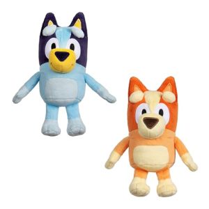 Bluey & Bingo – Paquete de 2 Peluches Oficiales de Peluche de 20 cm