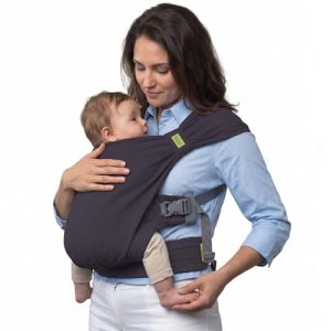 Boba Bliss Portabebés Recién Nacidos y Niños Pequeños, Mochila Portabebés Ergonómica, Fular Portabebé 2 en 1, Canguro para Bebé sin Ataduras, Fular Portabebé Suave y Elástico, 3-15kg (Charcoal_)