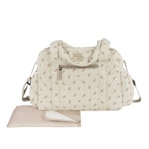 Bolso cambiador Mimosa de Walking Mum para bebés, Unisex, Large, Beige/Rosa