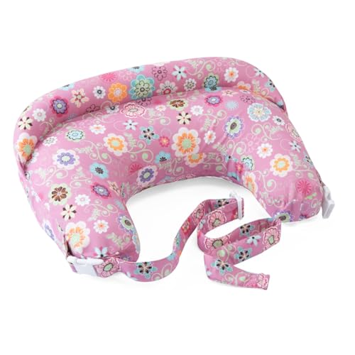 Boppy Cojín Deluxe de Lactancia Para Bebés de 0+ Meses, Forma Ergonómica con Soporte Para Mamá y Bebé, Soporte Bebé Para la Lactancia Materna y Con Biberón