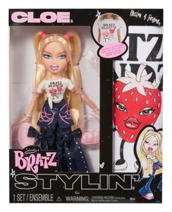 Bratz Stylin’ Cloe – Muñeca de Moda con Camiseta Personalizable Que Puedes Usar, Incluye Accesorios, Lindos Juguetes para Niñas