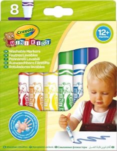CRAYOLA Mini Kids – Set de 8 Rotuladores Lavables, Segura Punta Redondeada, Ideal para la Primera Infancia – Edad Recomendada: 12 Meses, 8324