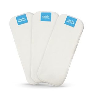 Charlie Banana Insertos Deluxe Reutilizables para Pañales de Tela, Insertos Absorbentes de Forro Polar para Pañales Tipo Bolsillo, Lavables y Suaves, Talla Única, Pack de 3