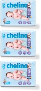 Chelino Pañal infantil Talla 3 (4-10kg), 36 Unidades (Paquete de 3)