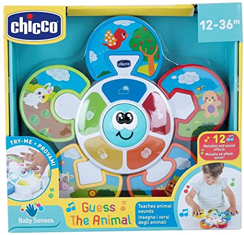 Chicco Juego de Adivinar el Animal, Juguete Educativo Interactivo con Formas, Luces y Sonidos, Colorido Puzle Electrónico, Sonidos de Animales, Desarollo de la Lógica, Bebés y Niños de 12 a 36 Meses