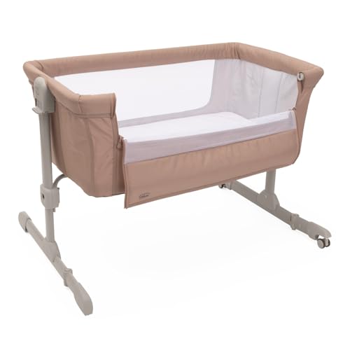 Chicco Next2Me Essential Cuna para Bebé de Lado de la Cama, Cuna Co-Sleeping, Compatible con Diferentes Camas, Altura Ajustable, Buena Circulación del Aire, Colchón y Bolsa Incluidos, 0-6 Meses