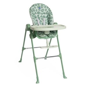 Chicco Polly Essential Trona para Niños, de 0 Meses a 15 Kg, 3 Posiciones de Reclinado, 7 Niveles de Altura, Reposapiés regulable, Cierre Compacto, Tejido de Poliéster Reciclado, Verde