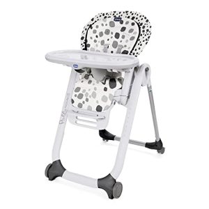 Chicco Polly Progres5 – Trona evolutiva, de hamaca a elevador, 4 ruedas, de 0 a 3 años, gris