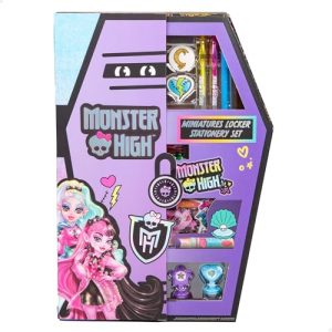 ColorBaby Monster High Set de Escritura Armario, Estuche con lápices, bolígrafos, Sellos y Pegatinas, Material Escolar Infantil (77515)