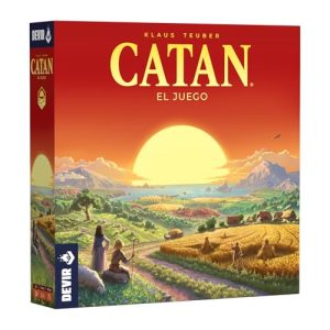 Devir – Catan | Juego de Mesa de Estrategia y Comercio, 3-4 jugadores, Juego Clásico Familiar y con Amigos, Recursos y Negociación para Familia y Amigos, Nueva Portada 2025 (BGCATAN)
