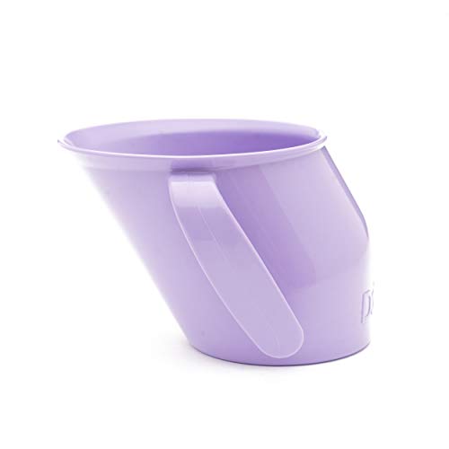 Doidy Cup Tacitas de aprendizaje abiertas para nenes y bebés – Diseño oblicuo único – Vaso para bebé de dos asas – Taza genial para el destete para leche, agua y zumos Uso desde 3-6 meses hasta niños (Flieder)