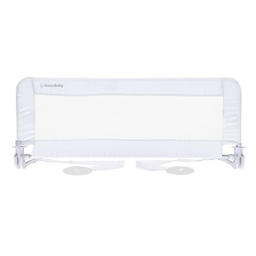 Dreambaby Phoenix F719 – Barrera de Seguridad Plegable y portátil para Cama Infantil, Adecuada para Bases de Cama Planas de hasta colchones de tamaño King, Mide 110 cm de Ancho x 45,5 cm de Alto,