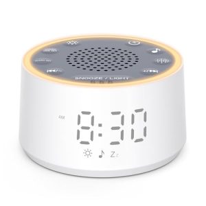 Dreamegg D1 Nova, Ruido Blanco Bebé con Luz y Despertador, Blanco