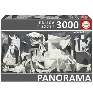 Educa – Guernica, Puzzle panorámico de 3000 Piezas, Medida aproximada una Vez montado, 144 x 68 cm, Incluye Servicio de Pieza perdida hasta agotar existencias, 14 años (11502)