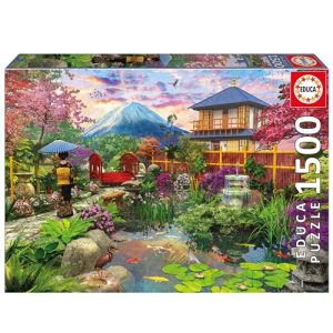 Educa – Jardín japonés | Puzzle de 1500 Piezas para Adultos. Medidas: 85 x 60 cm. Incluye Cola Fix Puzzle. A Partir de 14 años (19937)