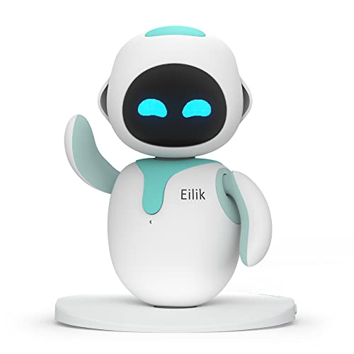Eilik Azul – Robot Mascota Juguete Inteligente Interactivo: Compañero para Casa y Trabajo, con Software de Última Generación – Juguete Sensorial y Robot Que Habla, Regalo para Niños y Adultos