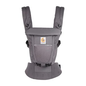Ergobaby Mochila portabebé Adapt para recién nacidos desde el nacimiento, portabebé ergonómico de malla SoftFlex™ de 3 posiciones para transportar en el abdomen y en la espalda, Graphite Grey