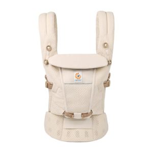 Ergobaby Portabebés Adapt para recién nacidos desde el nacimiento, portabebé ergonómico SoftFlex Mesh de 3 posiciones, portabebé portabebés, beige natural, 1 unidad