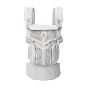 Ergobaby Portabebés, Omni 360 Cool Air Mesh de 4 posiciones para recién nacidos y niños pequeños (0-3 años), Portabebés ergonómico y mochila, Gris Perla