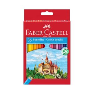 FABER-CASTELL 120136 – Set de lápices de colores Castel, 36 lápices de colores para niños y adultos