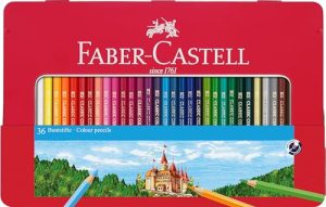 Faber-Castell 115886 – Estuche de Metal con 36 lápices de Colores