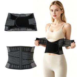 Faja Postparto Recuperación Abdominal, Banda Ajustable para Parto Natural y Cesárea, Ligera & Transpirable, Fácil de Poner y Quitar, para el Posparto, Uso Diario y Deporte