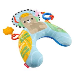 Fisher-Price Cojín para Jugar bocabajo Aventuras sensoriales Juguete con mordedor, sonajero y Actividades sensoriales para bebés a Partir de 0 Meses, JHB44