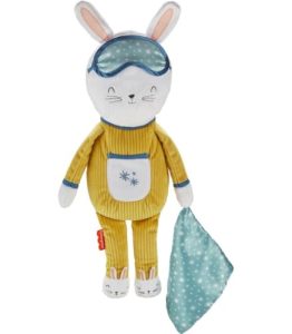 Fisher Price Conejito Dulces Sueños Cuida Tu Rutina, peluche musical ayudante sueño y rutina de dormir para bebés y niños +18 meses (Mattel GMN58)