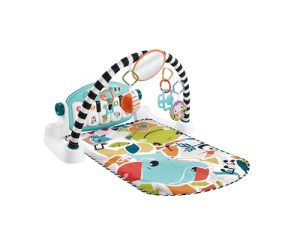 Fisher-Price Glow and Grow Gimnasio-Piano Pataditas Alfombra de Actividades para bebés, Juguete Musical portátil con Contenido de Aprendizaje Smart Stages, versión en francés, HWY56