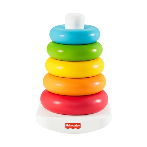 Fisher-Price Pirámide de Aros Eco Juguete a Base de Plantas, para bebés +6 Meses (Mattel HPY92)