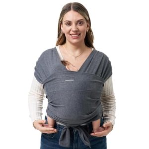 Fular Portabebés Elástico para Recién Nacidos, Manos Libres, 3,6–15 kg