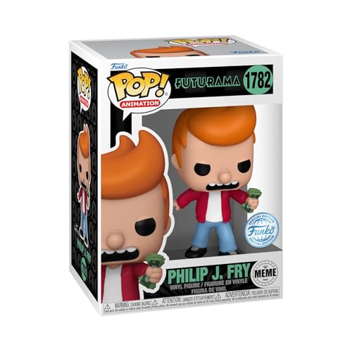 Funko Pop! TV: Meme – Fry​ – Futurama – Exclusiva Amazon – Figura de Vinilo Coleccionable – Idea de Regalo – Mercancia Oficial – Juguetes para Niños y Adultos – TV Fans – Muñeco para Coleccionistas