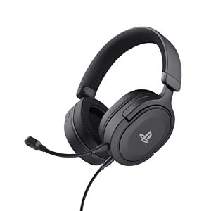 GXTrust 498 Forta Cascos PS5 / PS4 Sostenibles, Licencia Oficial para PlayStation 5, Diadema Regulable, Micrófono Extraíble, Auriculares Gaming, Cable de 1.2 m, Negro