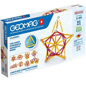 Geomag Classic – 93 Piezas – Bloques de Construcción Magnética para Niños – Green Line – Juguetes Educativos de Plástico 100% Reciclado