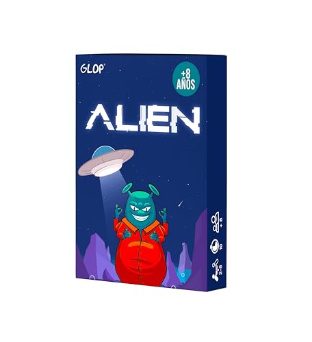 Glop Alien, Juegos de Mesa Adulto y Niños +8 años, Juegos de Cartas Familiares, Divertidos y Educativos, Regalo Niño Todas Las Edades, Regalos Originales para Niños y Niñas