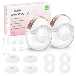 Haokoo Sacaleches Electricos Manos Libres – Discreto Extractor de Leche Materna Ultraligero 205 g, Silencioso <40 dB, 1,5× más Rápido, 3 Modos 12 Niveles, sin BPA, Indoloro, Portátil