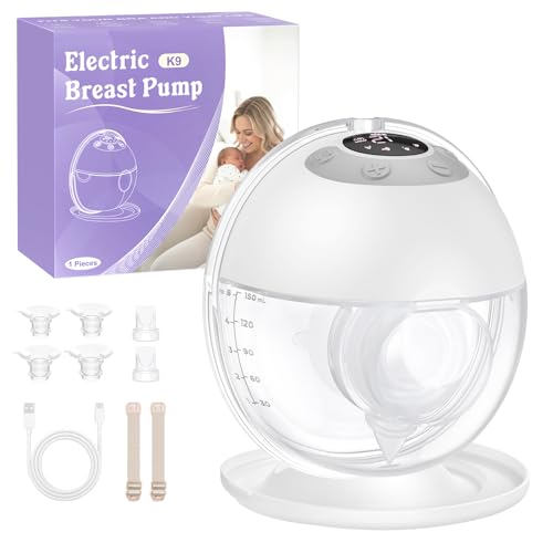 Haokoo Sacaleches Electricos Manos Libres Portátil, Extractor de Leche Materna Eficiente con Sellado Seguro Antifuga, Bridas 17/19/21/24/27mm, Sin BPA, Fácil de Usar, 4 Modos 12 Niveles, 1 Pieza