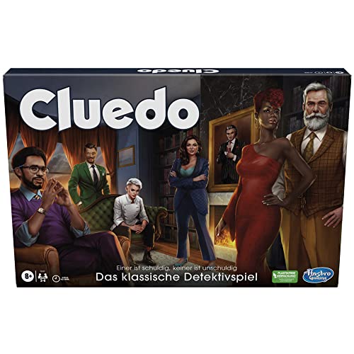 Hasbro Gaming Cluedo – Juego de Mesa para 2 a 6 Jugadores, Juego de Detectives, Juego Familiar para niños y Adultos. Idioma Aleman