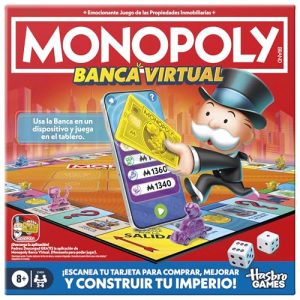 Hasbro Gaming, Monopoly Banca Virtual, Juego Electrónico Familiar, App Gratuita, Fiestas con Familia y Amigos, Inversión y Estrategia, Juego de Mesa para Niños y Niñas de 8 Años o Más