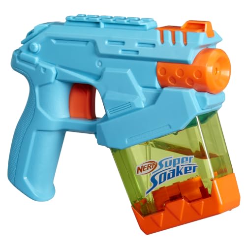 Hasbro Nerf Super Soaker Mini Dunk-Fill, Lanzador de Agua Pequeño, Sumerge y Carga, Juguetes para Niños y Niñas de 6 Años o Más, Color Azul, Fiesta en Familia