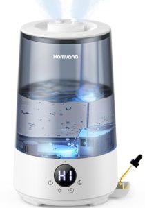 Homvana Top-Fill 3.6L Humidificador Bebes Mocosy Tos, Cool Mist Silencioso