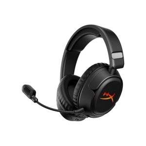 HyperX Cloud Flight 2 – Auricular Gaming inalámbrico, Luces RGB Personalizables, batería 100 Horas, Dual Wireless 2.4GHz y Bluetooth, Instant Pair, PC/PS/Switch/Móvil, Negro