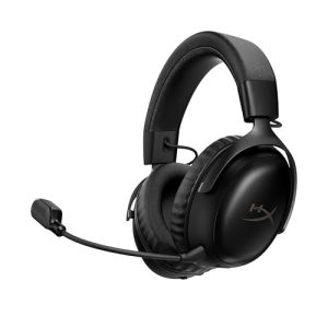HyperX Cloud III S – Auriculares Gaming inalámbricos, Bluetooth, 2.4Ghz, PC, PS5, Xbox, Drivers 53 mm, DTS, micrófono 10mm, batería hasta 200h, Negro