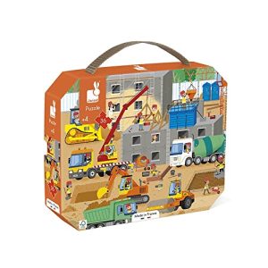 Janod – Puzzle para Niños La Obra 36 Piezas – Juguete Educativo Motricidad y Concentración – Maletín con Asa – Certificado FSC – A Partir de 4 Años, J02604